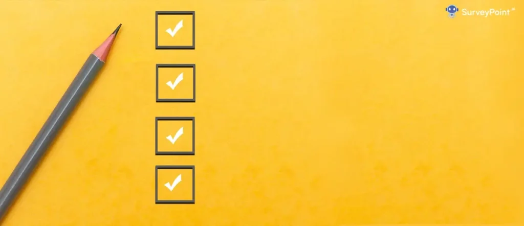 Checklist on yellow background with pencil, representing Data Quality in Online Surveys.