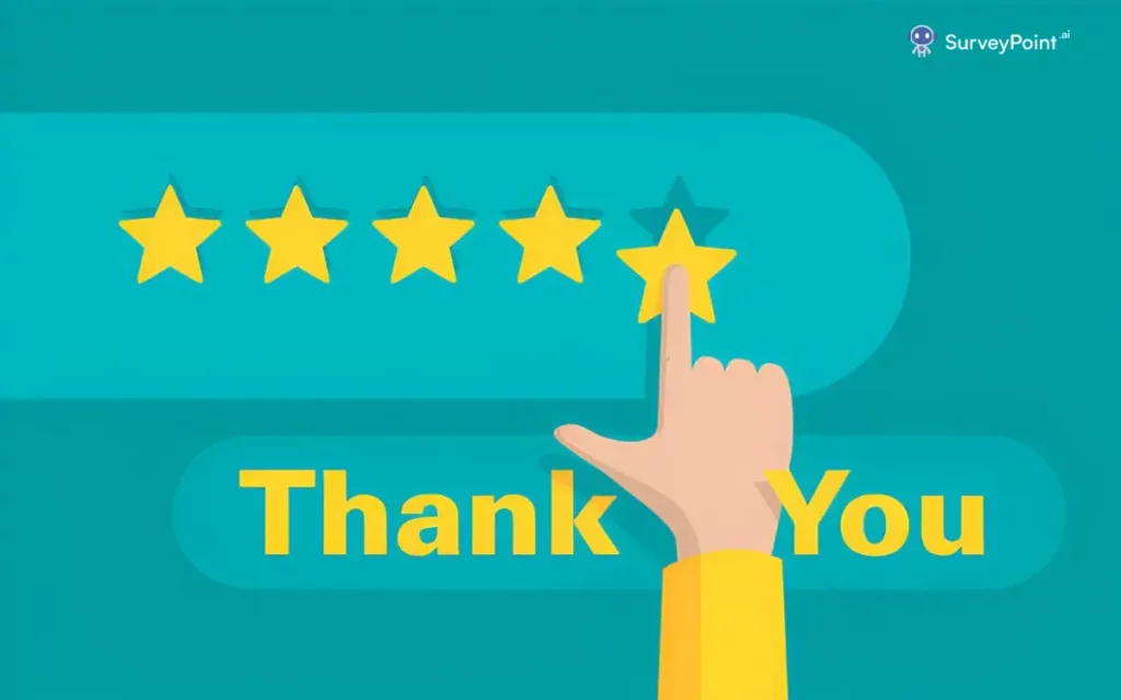 A graphic displaying the message "Thank you for your feedback" in relation to Officevibe Surveys, conveying appreciation.