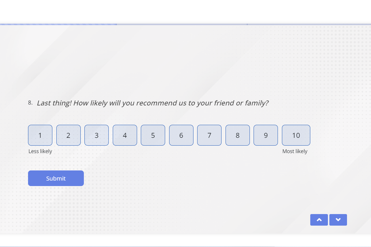 SurvetPoint Rating scales survey question