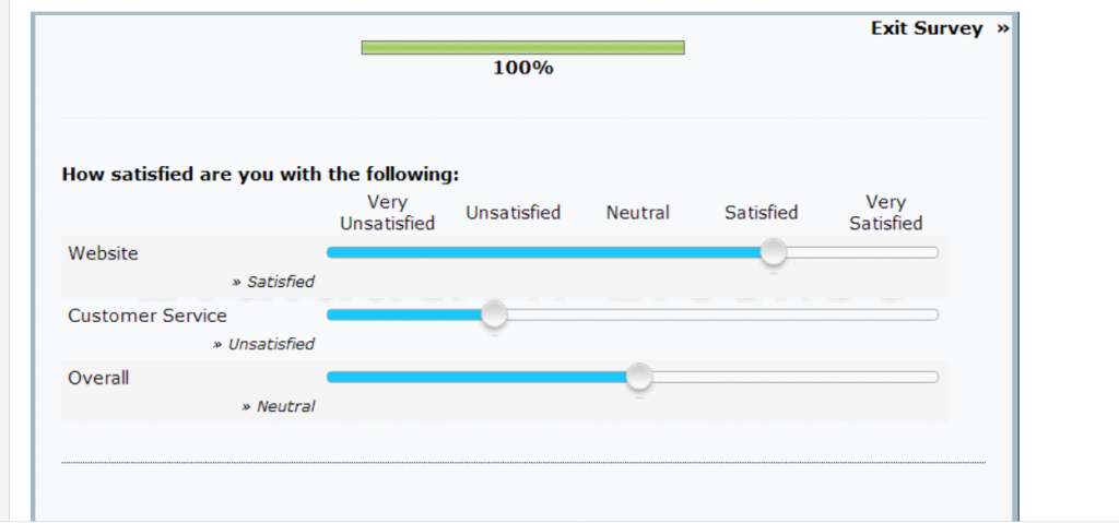 Slider Rating Scale  