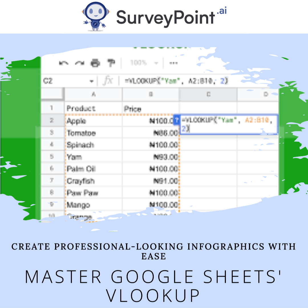 Google Sheets' VLOOKUP esource for Data Mining and Analysis